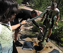 Pumping water from the well