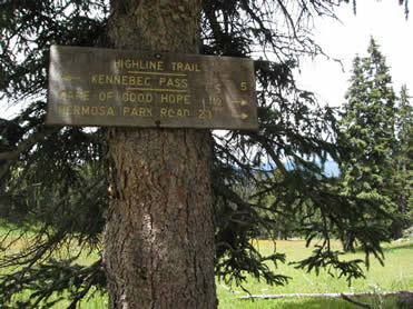 Highline Trail Sign