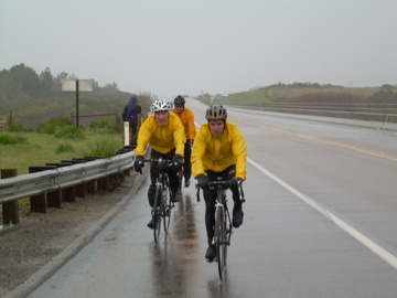 Wet, cold and tired riders